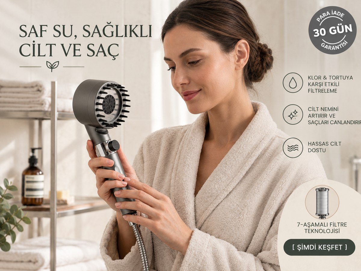 Duş Başlığı – Filtreli Saç & Cilt Bakımı